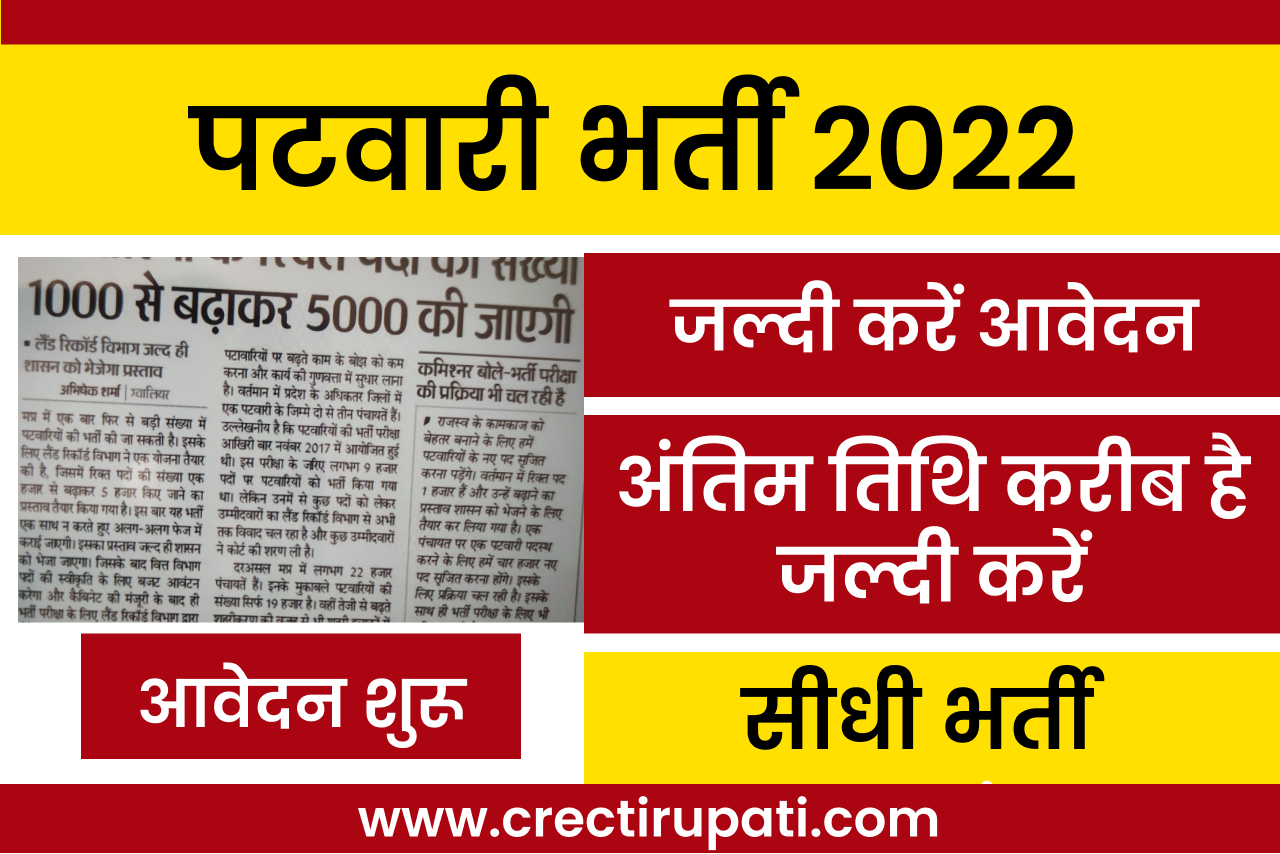 Patwari bharti 2022